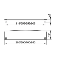 Полка Keuco Elegance 11610005600, 60 см, кристаллин, без держателя - Gidratop.ru изображение