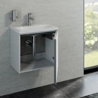 Тумба под раковину Keuco Royal Reflex 34090 210002 подвесная 50 см, белый глянцевый, петли справа - Gidratop.ru изображение