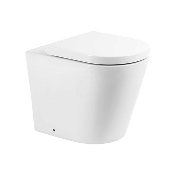 Унитаз приставной безободковый BelBagno FLAY-R BB1003CBR/BB865SC