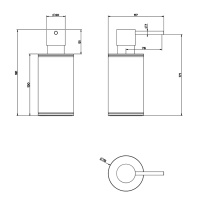 GESSI 316 дозатор для жидкого мыла настольный, цвет: белый/brushed black metal pvd - Gidratop.ru изображение