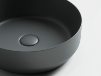 Умывальник чаша накладная круглая (цвет Темный Антрацит Матовый) Element 390x390x120мм - Gidratop.ru изображение