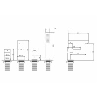 Смеситель ABBER Daheim AF8213NG на борт ванны, никель - Gidratop.ru изображение