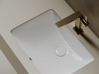 Раковина встраиваемая снизу Ceramicanova Era, с отверстием слива - перелива 515x380x195 мм, белый, арт.CN15001 - Gidratop.ru изображение