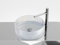 Умывальник чаша накладная круглая (цвет неон) Cristal 360x360x112мм - Gidratop.ru изображение