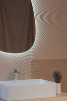 Зеркало ABBER Teil AG6501S с подсветкой, бесконтактный выключатель, диммер - Gidratop.ru изображение