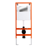 Инсталляция для подвесного унитаза в комплекте с клавишей смыва с прямоугольными кнопками BelBgano BB097SET.Q.CR - Gidratop.ru изображение