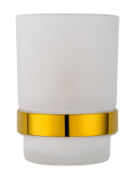 Стакан для зубных щеток с держателем WONZON & WOGHAND POLO, Темное золото (WW-8921-DG) - Gidratop.ru изображение