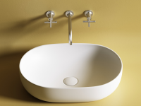 Умывальник чаша накладная овальная (цвет Белый Матовый) Element 600x415x135мм - Gidratop.ru изображение