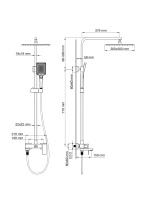 Душевая система WONZON & WOGHAND CUBE 2.0, Черный матовый (WW-88047068-MB) - Gidratop.ru изображение