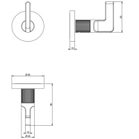 GESSI INCISO запорный кран для термостатического смесителя высокой производительности, резьба 3/4(внешняя часть), цвет: хром - Gidratop.ru изображение