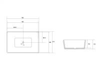 Раковина накладная ABBER Rechteck AC2212 белая - Gidratop.ru изображение