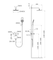 Душевая система встраиваемая WONZON & WOGHAND SHAKESPEARE, Хром (WW-654701-CR) - Gidratop.ru изображение