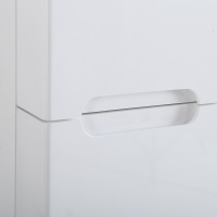 ETNA-M Шкаф подвесной с двумя распашными дверцами с доводчиками, левосторонний, Bianco Lucido, 300x300x1500, ETNA-M-1500-2A-SO-BL-L - Gidratop.ru изображение