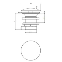 Gessi  донный клапан свободного слива для раковины без перелива, цвет: хром - Gidratop.ru изображение