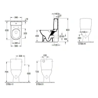 Напольный безободковый унитаз с бачком (5788 S101) Villeroy&Boch O.novo 5689 R001 - Gidratop.ru изображение