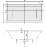 Ванна Villeroy&Boch Bellevue Duo UBA200BEL2MHV, 200 х 100 см, акрил - Gidratop.ru изображение