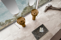 Раковина отдельностоящая прозрачная ABBER Kristall AT2702Vesuvian оливковая - Gidratop.ru изображение