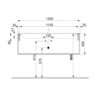 Тумба под раковину Keuco Plan 32981140000, 120 см, подвесная, цвет трюфель - Gidratop.ru изображение