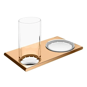 Держатель Keuco Edition 400 11556039000, со стаканом и мыльницей, цвет бронза шлифованная