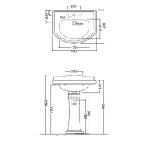 Раковина 69х52 см, 1 отв., цвет: белый - Gidratop.ru изображение