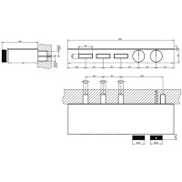 Gessi Hi-Fi термостат для душа, с вкл. до 3 источников одновременно (внешняя часть), с полкой из черного мат. стекла, цвет: Black XL - Gidratop.ru изображение