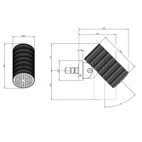 GESSI 316 TRAME верхний душ Oslash;79 мм., с настенным креплением, тропический ливень, цвет Steel Brushed - Gidratop.ru изображение