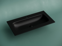 Раковина накладная мебельная CERAMICANOVA Grace прямоугольная 910x457x137 с отверстием под смеситель цвет черный матовый CN7019MB - Gidratop.ru изображение