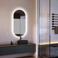 Зеркало ABBER Kontur AG6303SL-1.2 с подсветкой, сенсорный выключатель, диммер - Gidratop.ru изображение