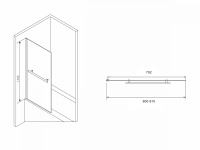 Шторка на ванну ABBER Immer Offen AG70080B - Gidratop.ru изображение