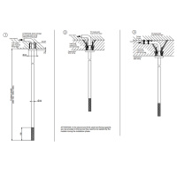 GESSI 316 излив потолочный для удаленного управления, длина под заказ(365-1900мм), цвет: brushed black metal pvd - Gidratop.ru изображение