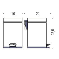 Colombo Black&White Ведро для мусора 3л, с крышкой и педалью, цвет: хром - Gidratop.ru изображение