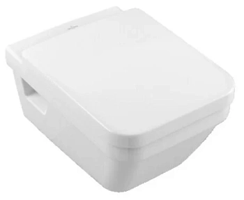 Подвесной унитаз Villeroy&Boch Architectura 5685 HR01 alpin, безободковый, крышка микролифт