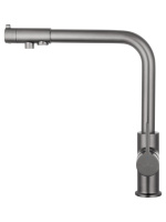 Смеситель для кухни c подключением фильтра WONZON & WOGHAND, Темный графит (WW-88458008-BGM) - Gidratop.ru изображение