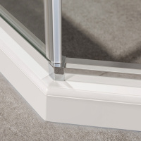 Душевой уголок Slim-U VSP-2SU900CL, 900*900, хром, стекло прозрачное - Gidratop.ru изображение