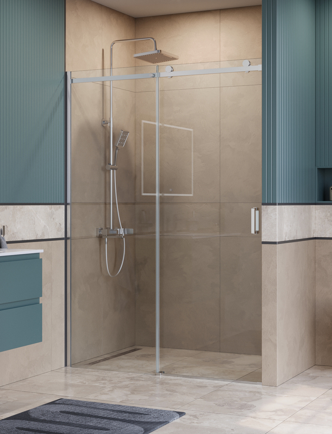 Душевая дверь BelBagno SOFT_CLOSE-2-BF-1-140-C-Cr