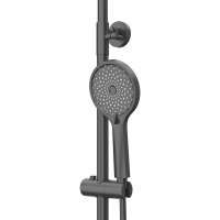 RELAX-CVD-NOP Душевая стойка со смесителем и изливом, черный матовый - Gidratop.ru изображение