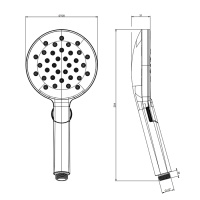 GESSI ручной душ, 3 режима, с защитой от накипи, цвет Black Metal Brushed PVD - Gidratop.ru изображение