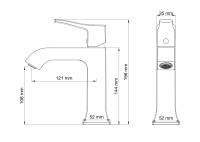 Смеситель для раковины WONZON & WOGHAND FLEX, Хром (WW-88018072-CR) - Gidratop.ru изображение