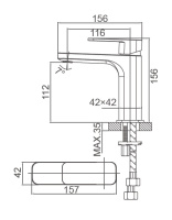 Смеситель для раковины WONZON & WOGHAND ARNIE, Черный матовый (WW-691101-MB) - Gidratop.ru изображение
