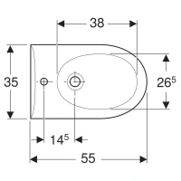 Биде Geberit Renova 233040000 подвесное, цвет белый - Gidratop.ru изображение