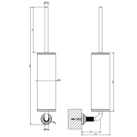 GESSI VENTI20 ершик для унитаза подвесной, цвет белый, фурнитура Warm Bronze Br. PVD - Gidratop.ru изображение