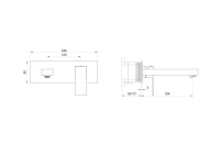 Смеситель для раковины встраиваемый WONZON & WOGHAND CUBE, Черный матовый (WW-88869016-MB) - Gidratop.ru изображение