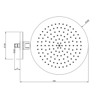 GESSI Origini верхний душ настенный круглый 320 мм, с защитой от изв налета, цвет Black Metal Brushed PVD - Gidratop.ru изображение