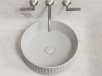 Умывальник чаша накладная круглая (цвет Серый Матовый) Element 360x360x115мм - Gidratop.ru изображение