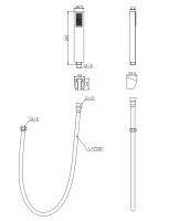 LUCE Ручной душ со шлангом и держателем, золото, LUC-DFS-ORO - Gidratop.ru изображение