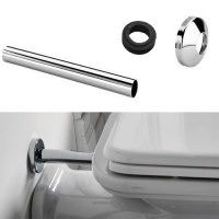 Набор для подключения скрытого смывного бачка к напольному унитазу d=40мм, цвет: хром - Gidratop.ru изображение