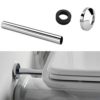 Набор для подключения скрытого смывного бачка к напольному унитазу d=40мм, цвет: хром