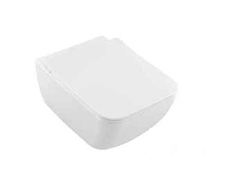 Подвесной унитаз Villeroy&Boch Venticello 4611RL01, безободковый, сиденье QuickRelease и SoftClosing, Альпийский белый CeramicPlus