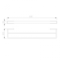 Полотенцедержатель двойной ABBER Westen AA1757G золото матовое - Gidratop.ru изображение