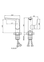 ANCONA Смеситель для раковины без донного клапана, хром ANCONA-LVM-CRM - Gidratop.ru изображение